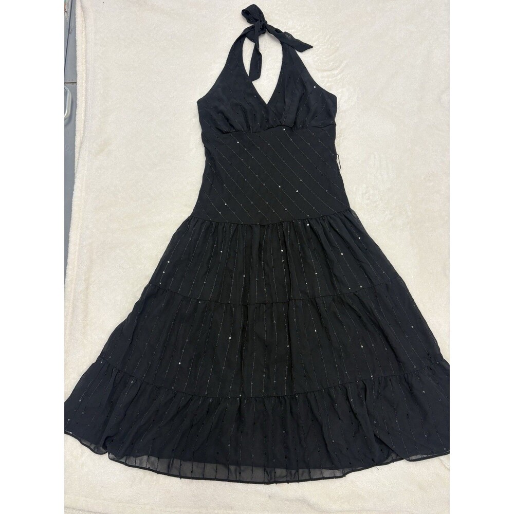 Jonathan Martin Sz 6 Chiffon Waist Dress Fairy Whimsy Y2K Tiered Halter
